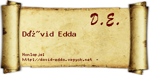 Dávid Edda névjegykártya